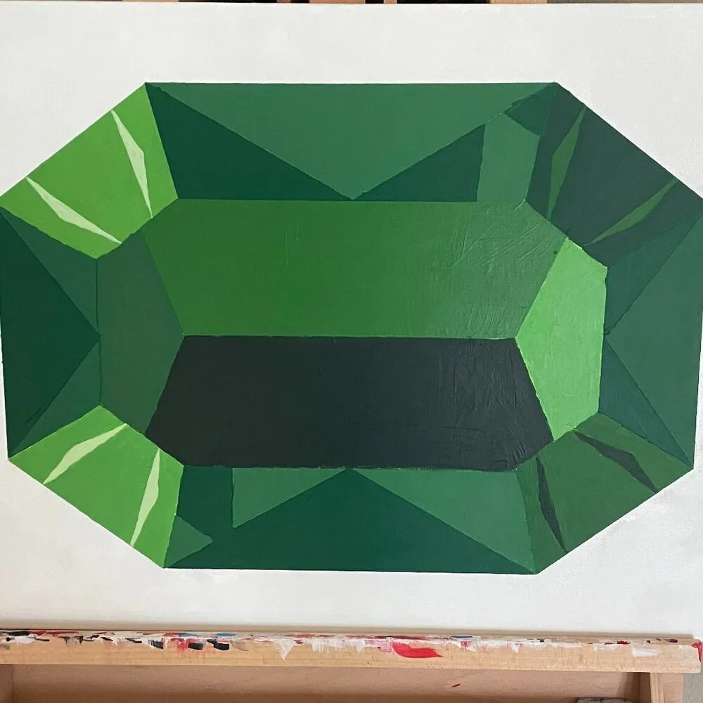 Large Emerald Abstract - Picture 1 of 4